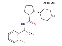 N-[(1R)-1-(2-fluorophenyl)ethyl]-1-piperidin-4-yl-L-prolinamide