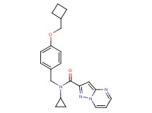 N-[4-(cyclobutylmethoxy)benzyl]-N-cyclopropylpyrazolo[1,5-a]pyrimidine-2-carboxamide