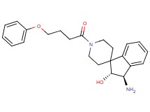 (2R*,3R*)-3-amino-1'-(4-phenoxybutanoyl)-2,3-dihydrospiro[indene-1,4'-piperidin]-2-ol