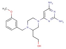 2-[4-(2,6-diamino-4-pyrimidinyl)-1-(3-methoxybenzyl)-2-piperazinyl]ethanol