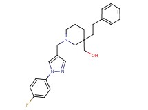 [1-{[1-(4-fluorophenyl)-1H-pyrazol-4-yl]methyl}-3-(2-phenylethyl)-3-piperidinyl]methanol
