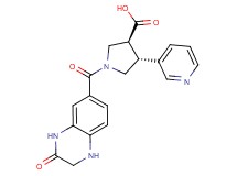 (3S*,4R*)-1-[(3-oxo-1,2,3,4-tetrahydroquinoxalin-6-yl)carbonyl]-4-pyridin-3-ylpyrrolidine-3-carboxylic acid