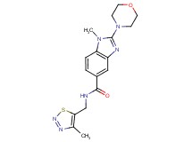 1-methyl-N-[(4-methyl-1,2,3-thiadiazol-5-yl)methyl]-2-(4-morpholinyl)-1H-benzimidazole-5-carboxamide