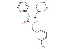 2-(3-methylbenzyl)-4-phenyl-5-(3-piperidinyl)-2,4-dihydro-3H-1,2,4-triazol-3-one hydrochloride