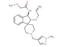 N-{(2R*,3R*)-2-(allyloxy)-1'-[(1-methyl-1H-pyrazol-4-yl)methyl]-2,3-dihydrospiro[indene-1,4'-piperidin]-3-yl}-2-methoxyacetamide