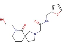 N-(2-furylmethyl)-2-[7-(2-hydroxyethyl)-6-oxo-2,7-diazaspiro[4.5]dec-2-yl]acetamide