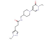 N-{[1-(1-methyl-6-oxo-1,6-dihydro-4-pyridazinyl)-4-piperidinyl]methyl}-3-(1-methyl-1H-pyrazol-4-yl)propanamide