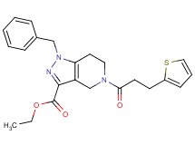 ethyl 1-benzyl-5-[3-(2-thienyl)propanoyl]-4,5,6,7-tetrahydro-1H-pyrazolo[4,3-c]pyridine-3-carboxylate