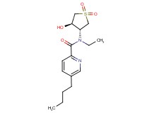 5-butyl-N-ethyl-N-[(3R*,4R*)-4-hydroxy-1,1-dioxidotetrahydro-3-thienyl]pyridine-2-carboxamide