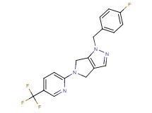 1-(4-fluorobenzyl)-5-[5-(trifluoromethyl)pyridin-2-yl]-1,4,5,6-tetrahydropyrrolo[3,4-c]pyrazole