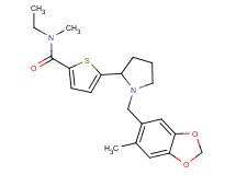 N-ethyl-N-methyl-5-{1-[(6-methyl-1,3-benzodioxol-5-yl)methyl]-2-pyrrolidinyl}-2-thiophenecarboxamide