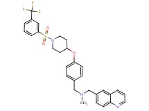 N-methyl-1-(6-quinolinyl)-N-{4-[(1-{[3-(trifluoromethyl)phenyl]sulfonyl}-4-piperidinyl)oxy]benzyl}methanamine