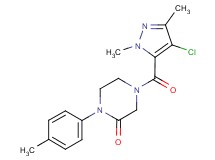 4-[(4-chloro-1,3-dimethyl-1H-pyrazol-5-yl)carbonyl]-1-(4-methylphenyl)-2-piperazinone