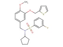 N-cyclopentyl-3-fluoro-N-[4-methoxy-3-(2-thienylmethoxy)benzyl]benzenesulfonamide