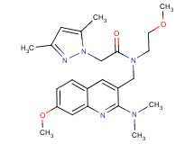 N-{[2-(dimethylamino)-7-methoxy-3-quinolinyl]methyl}-2-(3,5-dimethyl-1H-pyrazol-1-yl)-N-(2-methoxyethyl)acetamide