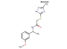 N-[(1R)-1-(3-methoxyphenyl)ethyl]-2-[(3-methyl-1H-1,2,4-triazol-5-yl)thio]acetamide