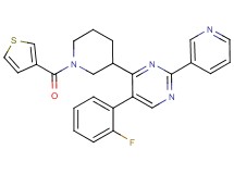 5-(2-fluorophenyl)-2-(3-pyridinyl)-4-[1-(3-thienylcarbonyl)-3-piperidinyl]pyrimidine