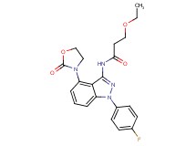 3-ethoxy-N-[1-(4-fluorophenyl)-4-(2-oxo-1,3-oxazolidin-3-yl)-1H-indazol-3-yl]propanamide