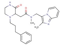 N-methyl-N-[(2-methylimidazo[1,2-a]pyridin-3-yl)methyl]-2-[3-oxo-1-(3-phenylpropyl)-2-piperazinyl]acetamide