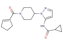 N-{1-[1-(1-cyclopenten-1-ylcarbonyl)-4-piperidinyl]-1H-pyrazol-5-yl}cyclopropanecarboxamide
