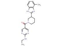 N-ethyl-5-{[3-(4-methyl-1H-benzimidazol-2-yl)-1-piperidinyl]carbonyl}-2-pyrimidinamine