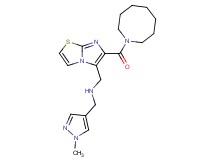 1-[6-(1-azocanylcarbonyl)imidazo[2,1-b][1,3]thiazol-5-yl]-N-[(1-methyl-1H-pyrazol-4-yl)methyl]methanamine