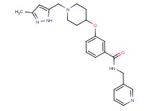 3-({1-[(3-methyl-1H-pyrazol-5-yl)methyl]-4-piperidinyl}oxy)-N-(3-pyridinylmethyl)benzamide