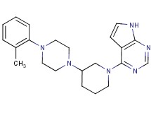 4-{3-[4-(2-methylphenyl)-1-piperazinyl]-1-piperidinyl}-7H-pyrrolo[2,3-d]pyrimidine