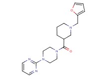 2-(4-{[1-(2-furylmethyl)-3-piperidinyl]carbonyl}-1-piperazinyl)pyrimidine