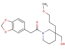 [1-(1,3-benzodioxol-5-ylacetyl)-3-(3-methoxypropyl)-3-piperidinyl]methanol