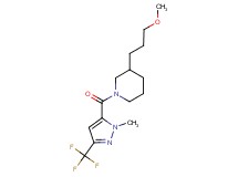 3-(3-methoxypropyl)-1-{[1-methyl-3-(trifluoromethyl)-1H-pyrazol-5-yl]carbonyl}piperidine