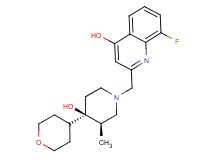 8-fluoro-2-{[rel-(3R,4R)-4-hydroxy-3-methyl-4-(tetrahydro-2H-pyran-4-yl)-1-piperidinyl]methyl}-4-quinolinol