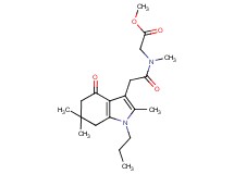 methyl N-methyl-N-[(2,6,6-trimethyl-4-oxo-1-propyl-4,5,6,7-tetrahydro-1H-indol-3-yl)acetyl]glycinate
