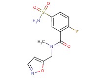 5-(aminosulfonyl)-2-fluoro-N-(5-isoxazolylmethyl)-N-methylbenzamide