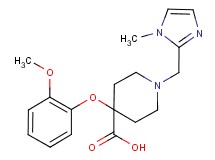 4-(2-methoxyphenoxy)-1-[(1-methyl-1H-imidazol-2-yl)methyl]piperidine-4-carboxylic acid