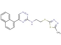 N-{2-[(5-methyl-1,3,4-thiadiazol-2-yl)thio]ethyl}-5-(1-naphthyl)-1,2,4-triazin-3-amine