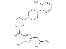 1-{1-[(3-isobutyl-1-methyl-1H-pyrazol-5-yl)carbonyl]-3-piperidinyl}-4-(2-methylphenyl)piperazine