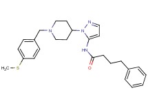 N-(1-{1-[4-(methylthio)benzyl]-4-piperidinyl}-1H-pyrazol-5-yl)-4-phenylbutanamide