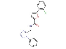 5-(2-chlorophenyl)-N-[(1-phenyl-1H-tetrazol-5-yl)methyl]-2-furamide