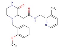 2-[1-(2-methoxybenzyl)-3-oxo-2-piperazinyl]-N-[(3-methyl-2-pyridinyl)methyl]acetamide