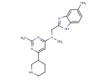 N,2-dimethyl-N-[(5-methyl-1H-benzimidazol-2-yl)methyl]-6-piperidin-3-ylpyrimidin-4-amine