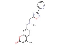 4-methyl-7-({methyl[(3-pyridin-2-yl-1,2,4-oxadiazol-5-yl)methyl]amino}methyl)-2H-chromen-2-one