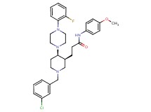 3-{(3S*,4R*)-1-(3-chlorobenzyl)-4-[4-(2-fluorophenyl)-1-piperazinyl]-3-piperidinyl}-N-(4-methoxyphenyl)propanamide