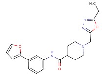 1-[(5-ethyl-1,3,4-oxadiazol-2-yl)methyl]-N-[3-(2-furyl)phenyl]piperidine-4-carboxamide
