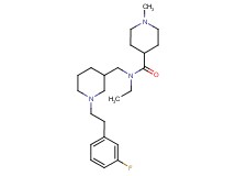 N-ethyl-N-({1-[2-(3-fluorophenyl)ethyl]-3-piperidinyl}methyl)-1-methyl-4-piperidinecarboxamide