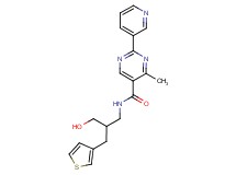 N-[3-hydroxy-2-(3-thienylmethyl)propyl]-4-methyl-2-pyridin-3-ylpyrimidine-5-carboxamide