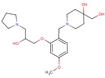4-(hydroxymethyl)-1-[2-(2-hydroxy-3-pyrrolidin-1-ylpropoxy)-4-methoxybenzyl]piperidin-4-ol