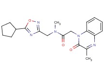 N-[(5-cyclopentyl-1,2,4-oxadiazol-3-yl)methyl]-N-methyl-2-(3-methyl-2-oxoquinoxalin-1(2H)-yl)acetamide
