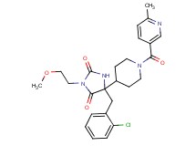 5-(2-chlorobenzyl)-3-(2-methoxyethyl)-5-{1-[(6-methyl-3-pyridinyl)carbonyl]-4-piperidinyl}-2,4-imidazolidinedione