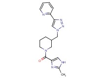 2-[1-({1-[(2-methyl-1H-imidazol-4-yl)carbonyl]piperidin-3-yl}methyl)-1H-1,2,3-triazol-4-yl]pyridine